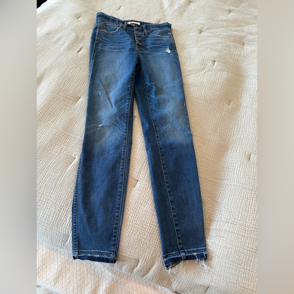 Madewell 10 inch high rise button fly skinny jean